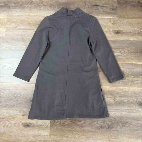 Free People Dress Womens Large Grey FP Mod Tunic Minimal Boho Modest Lagenlook - Picture 9 of 10